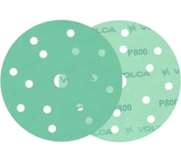 Диск абразивный на пленочной основе Emerald 150 мм, 15 отв., P800, 100 шт VOLCA 55210224080