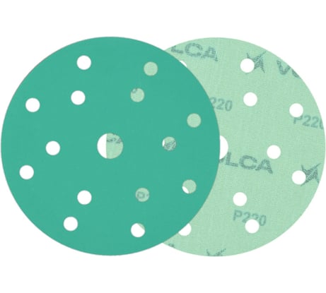Диск абразивный на пленочной основе Emerald 150 мм, 15 отв., P220, 100 шт VOLCA 55210224022