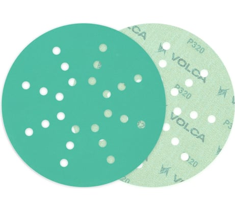 Диск абразивный на пленочной основе Emerald 225 мм, 24 отв., P320, 50 шт VOLCA 55210333032