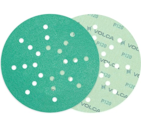 Диск абразивный на пленочной основе Emerald 225 мм, 24 отв., P120, 50 шт VOLCA 55210333012