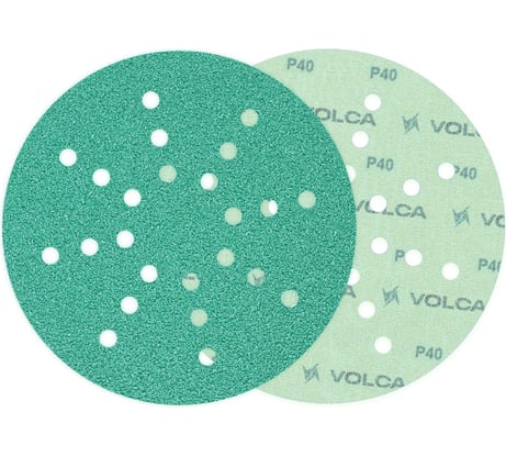 Диск абразивный на пленочной основе Emerald 225 мм, 24 отв., P40, 50 шт VOLCA 55210333004