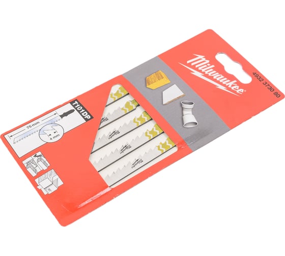 Полотно по дереву T101DP (5 шт; 75 мм) для лобзика Milwaukee 4932373080 1