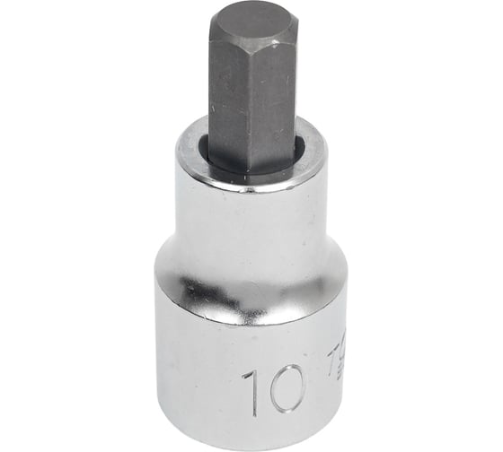 Головка торцевая с шестигранной вставкой HEX 10 мм, L=55 мм, 1/2DR" TOPTUL BCDA1610