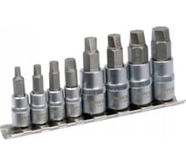 Набор бит Н3-Н6, 1/4" и Н7-Н10, 3/8", 8 предметов для откручивания поврежденных винтов YATO YT-04580