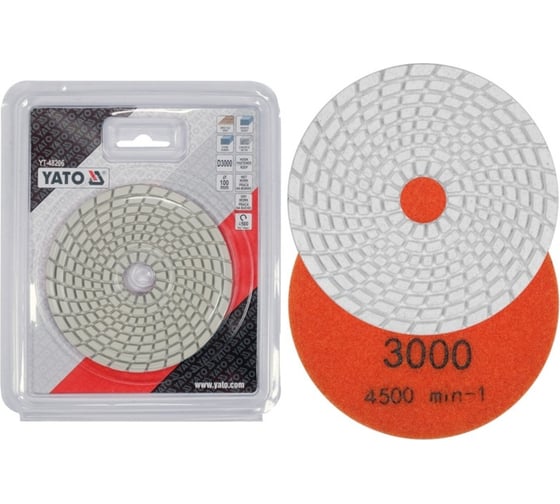 Диск алмазный шлифовальный 100 мм, Р3000 YATO YT-48206