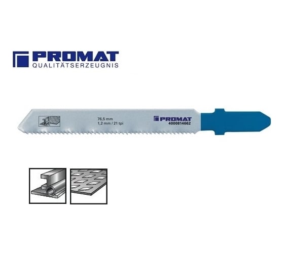 Набор пилок по металлу 5 шт T118A 76.5 мм, HSS для электролобзика PROMAT 4000814662