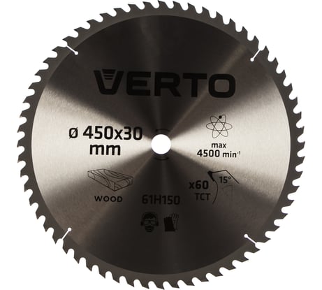 Диск пильный по дереву (450x30 мм; 60Z) VERTO 61H150