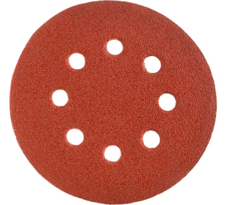 Круг шлифовальный (5 шт; 125 мм; K40; 8 отверстий) VERTO 63H204