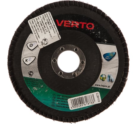 Круг шлифовальный лепестковый (125x22.2 мм; K36) VERTO 61H873