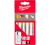 Полотна для лобзика Curve (75 мм, шаг 2.5 мм, 5 шт.) Milwaukee 4932430143