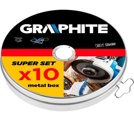 Диск отрезной по металлу (10 шт; 125x22.2х1 мм) GRAPHITE 55H572