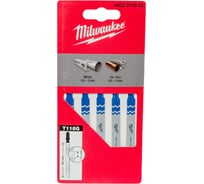 Полотна для лобзика T118G (50 мм, шаг 0.7 мм, 5 шт.) Milwaukee 4932274652