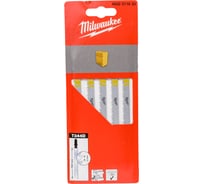 Полотна для лобзика T344D (105 мм, шаг 4 мм, 5 шт.) Milwaukee 4932311633