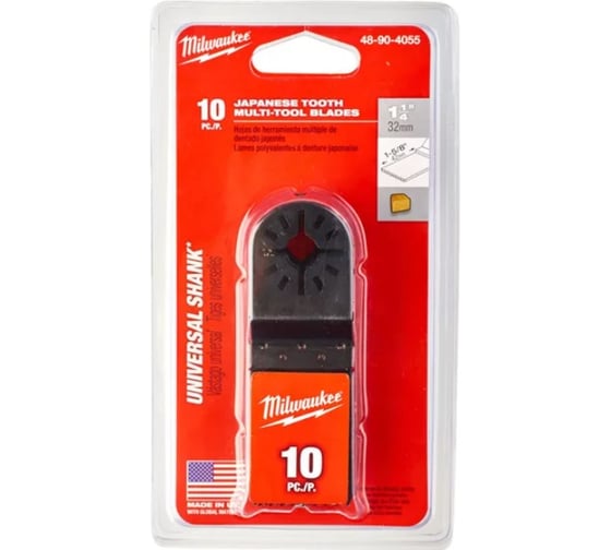 Полотно для мультитул для быстрого реза мягкой и твердой древесины, 32 мм, 10 шт. Milwaukee 48904055 1