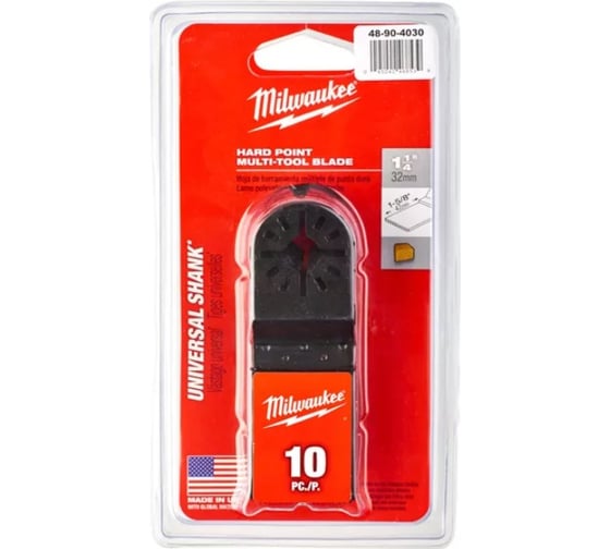 Полотно для мультитул для быстрого реза мягкой и твердой древесины, 32 мм, 10 шт. Milwaukee 48904030 1