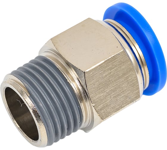 Фитинг цанговый прямой с наружной резьбой M1/2" для трубки с наружным диаметром 16 мм PC 16-R04 SHPI PC 16-04 1