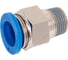 Фитинг цанговый прямой с наружной резьбой M3/8" для трубки с наружным диаметром 14 мм PC 14-R03 SHPI PC 14-03 3