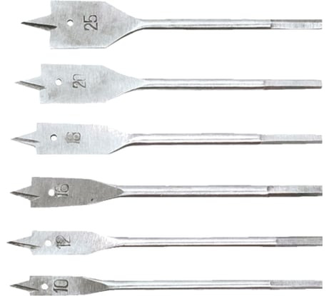 Набор сверл по дереву (6 шт; 10-25 мм) Top Tools 60H860