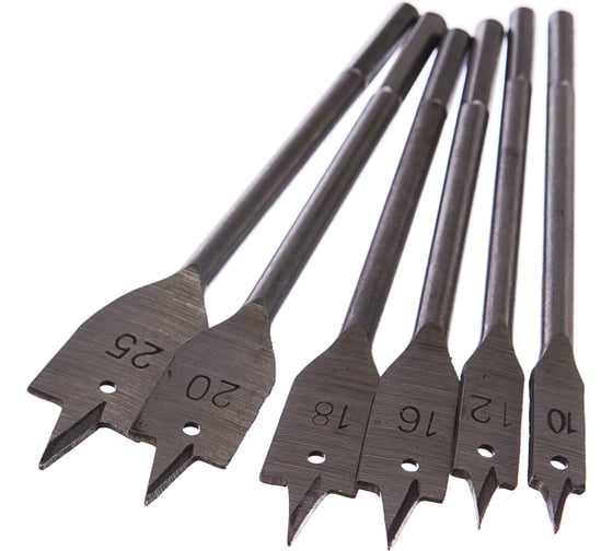 Набор сверл по дереву (6 шт; 10-25 мм) Top Tools 60H860