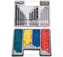Набор сверл металл/бетон/дерево/ и дюбелей (27 шт; 2-10 мм) Top Tools 60H039