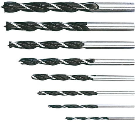 Набор сверл по дереву (8 шт; 3-10 мм) Top Tools 60H808