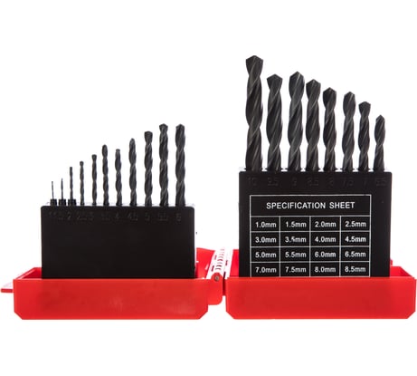 Набор сверл по металлу (19 шт; 1-10 мм; HSS) Top Tools 60H719