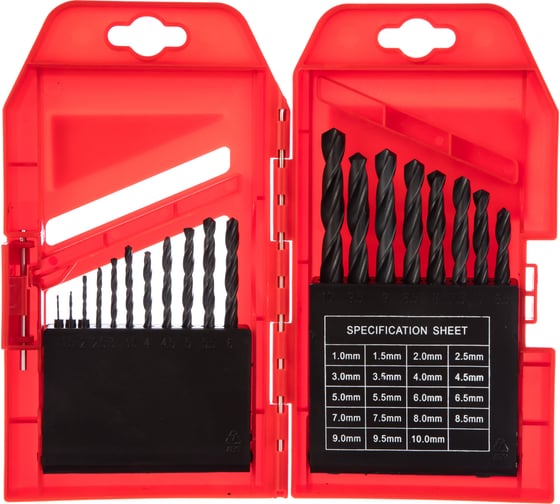 Набор сверл по металлу (19 шт; 1-10 мм; HSS) Top Tools 60H719