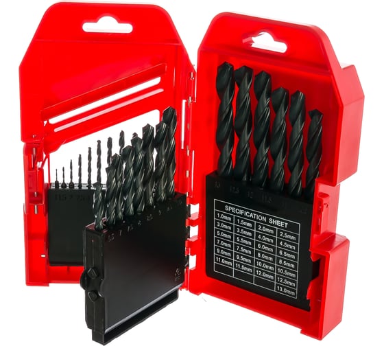 Набор сверл по металлу (25 шт; 1-13 мм; HSS) Top Tools 60H725
