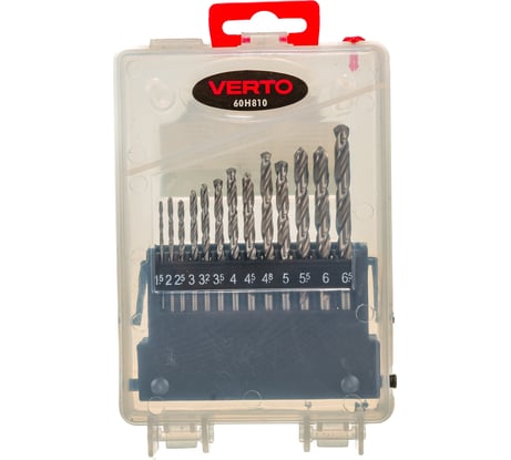Набор сверл по металлу (13 шт; 1.5-6.5 мм; HSS-G) VERTO 60H810