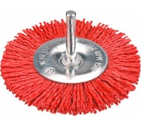 Щетка дисковая нейлоновая (100 мм; хвостовик 6 мм) VERTO 62H714
