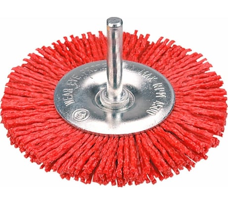 Щетка дисковая нейлоновая (100 мм; хвостовик 6 мм) VERTO 62H714