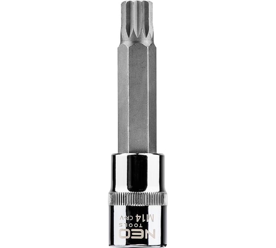 Головка торцевая с битой-вставкой Spline (M14; 100 мм; 1/2"DR) NEO Tools 08-745 1