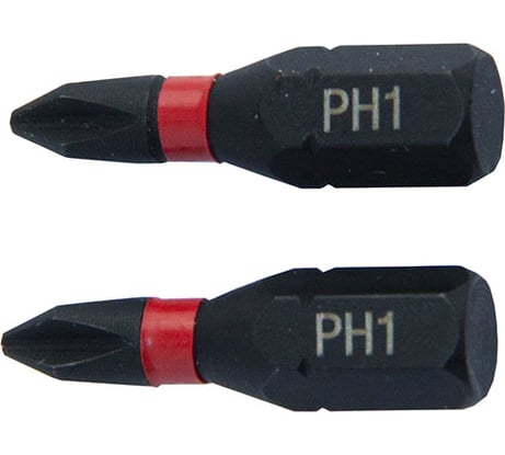 Биты PH1, 2 шт, 25 мм, сталь S2, кованые, торсионные, магнит Toolberg ЛК-00011587