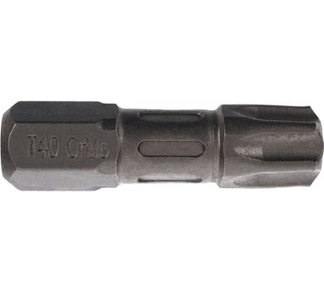 Биты T40, 25 мм, 2 шт, сталь S2, кованые, торсионные, магнит PQTools ЛК-00002950