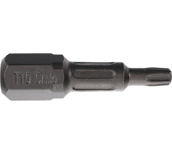 Биты T10, 25 мм, 2 шт, сталь S2, кованые, торсионные, магнит PQTools ЛК-00002945