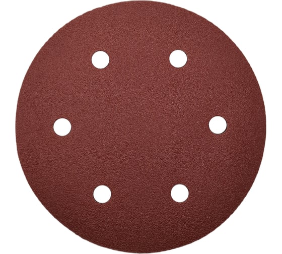 Круг шлифовальный RED 225 мм, P60, на липучке, 1 шт, 6 отверстий PADU RED-D225-P60-6-1 1