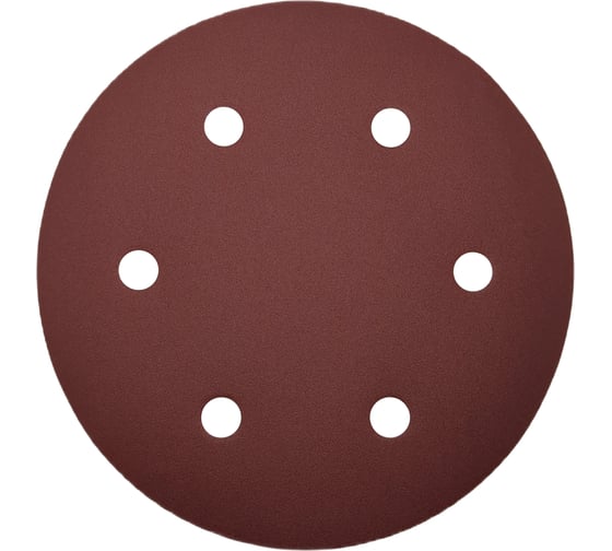 Круг шлифовальный RED 225 мм, P180, на липучке, 1 шт, 6 отверстий PADU RED-D225-P180-6-1 1