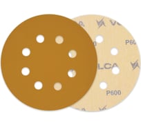 Диск абразивный на бумажной основе SAPPHIRE 125 мм, 8 отв., P600, 100 шт VOLCA 55110114060