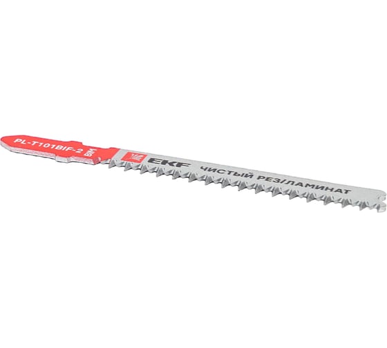 Пилки для электролобзика Professional T101BIF, чистый рез ламината, BIM, 2 шт EKF pl-t101bif-2