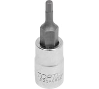 Головка торцевая с шестигранной вставкой HEX 2.5 мм, L=37 мм, 1/4"DR TOPTUL BCDA082E