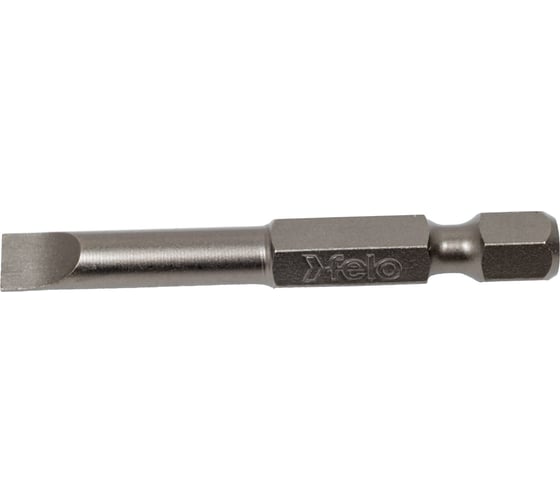 Бита плоская шлицевая серия Industrial E6.3, SL5.5x1 мм, 50 мм, 10 шт Felo 03052510