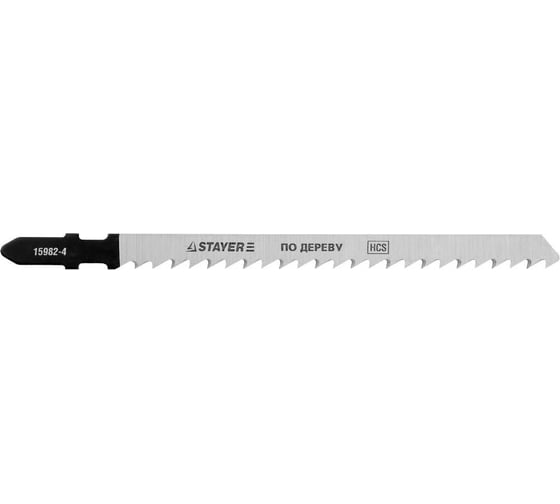 Полотна STAYER PROFI по дереву T301CD, HCS, EU-хвостовик, шаг 4 мм, 100 мм, 2 шт, для электролобзика 15982-4_z01