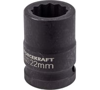 Головка ударная 12-гранная 22 мм, 3/4"DR fk-46822 Forcekraft 56355