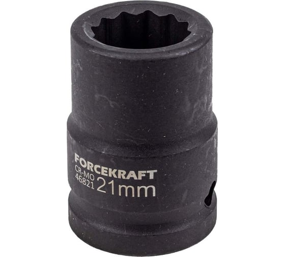 Головка ударная 12-гранная 21 мм, 3/4"DR fk-46821 Forcekraft 56354