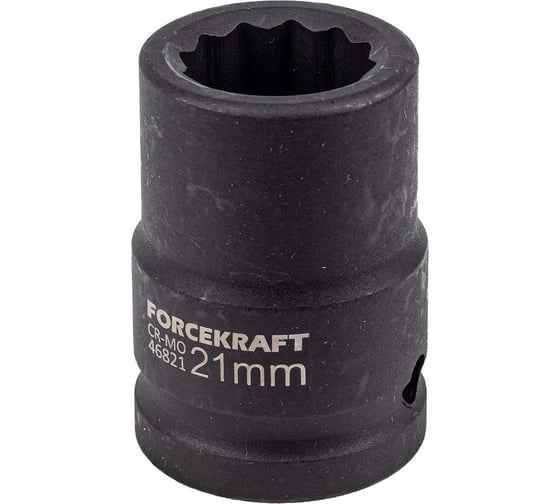 Головка ударная 12-гранная 21 мм, 3/4"DR fk-46821 Forcekraft 56354