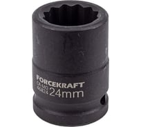 Головка ударная 12-гранная 24 мм, 3/4"DR fk-46824 Forcekraft 56356
