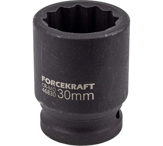 Головка ударная 12-гранная 30 мм, 3/4"DR fk-46830 Forcekraft 56358