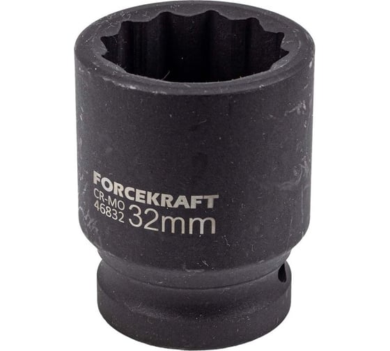 Головка ударная 12-гранная 32 мм, 3/4"DR fk-46832 Forcekraft 56359 1