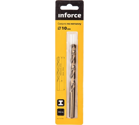 Сверло по металлу HSS-CO (10х133х87 мм) Inforce 11-01-164