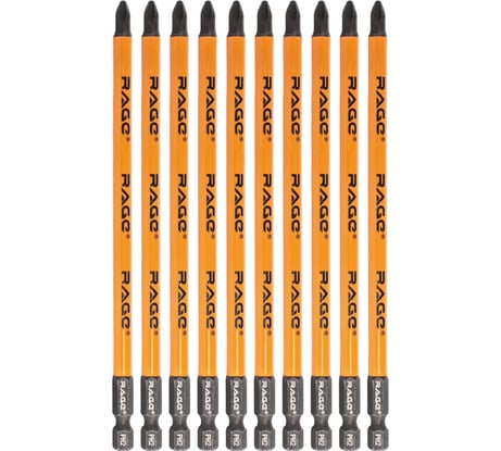 Биты для шуруповерта RAGE By VIRA магнитные S2 PH2 х 150 мм 10 шт 554171